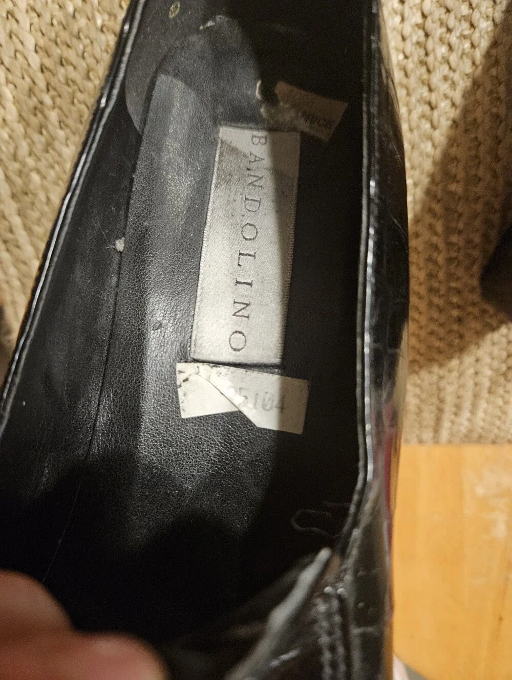 Bandolino Black Croc-Embossed Slip-On Loafers